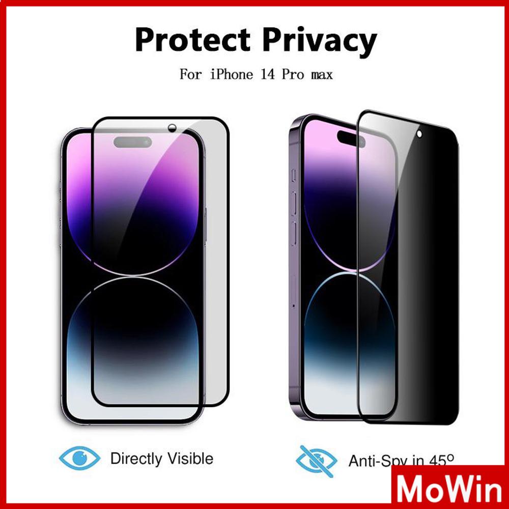 Anti-spy Tempered Film Untuk iPhone 14 Pro max Self-adhesive Gelembung-Gratis Layar Penuh Anti-ledakan Kuat Anti-Sidik Jari Sentuhan Nyaman Kompatibel dengan iPhone 13 12 Pro max