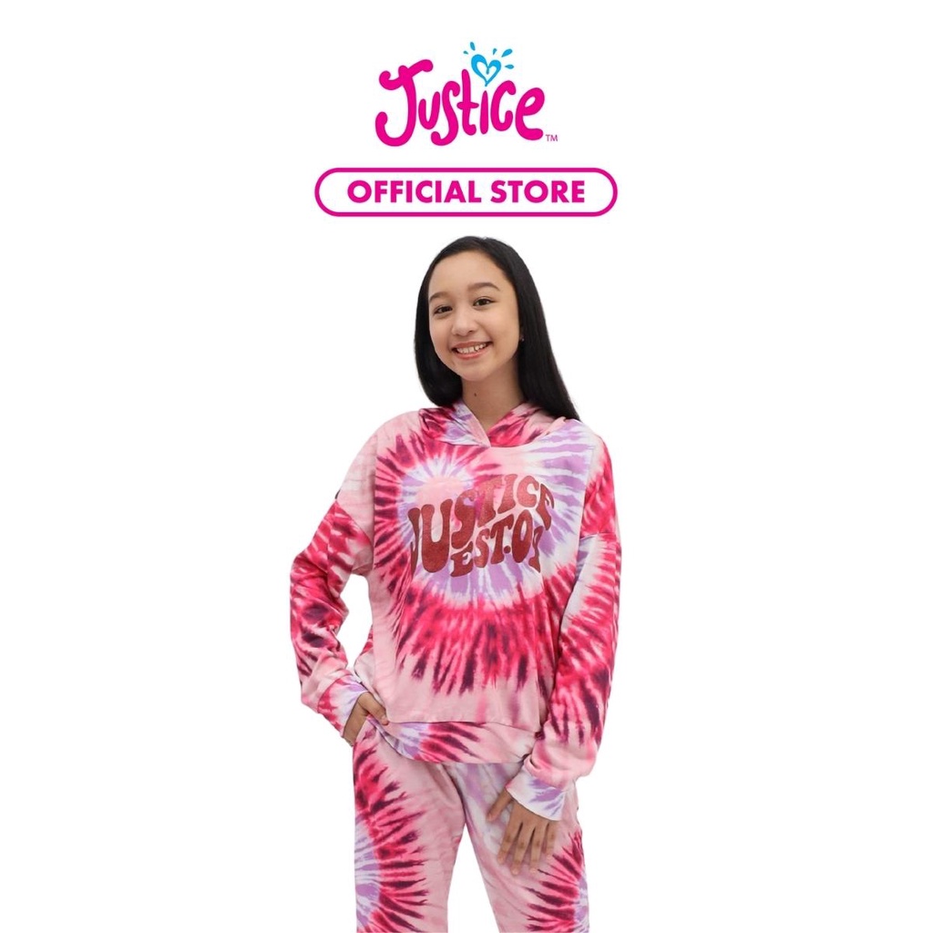 Justice Girls EDF Hoodie - Sweater Anak Perempuan (Pink)