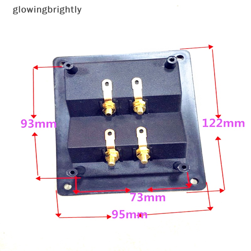 [glowingbrightly] Konektor Cup Terminal 266bagian Express Gold Banana Jacks Recessed Speaker Box TFX