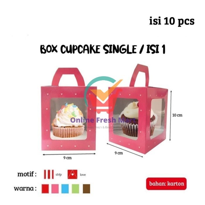 

Box Cupcake isi 1 Bougenville Ukuran 9X9X10,5 (10pcs) - Pink Love