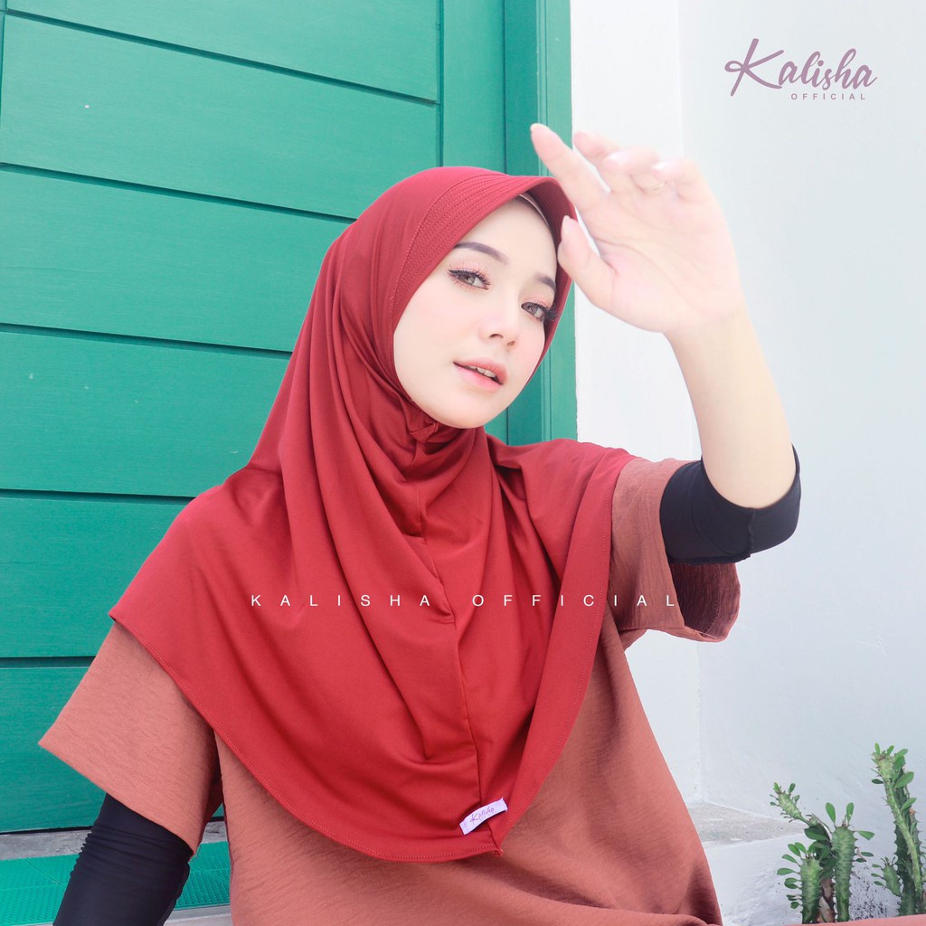 Jilbab Sport Jersey Premium Ukuran L Pet Antem Menutup Dada Hijab Olahraga Kerudung Sekolah Nazwa