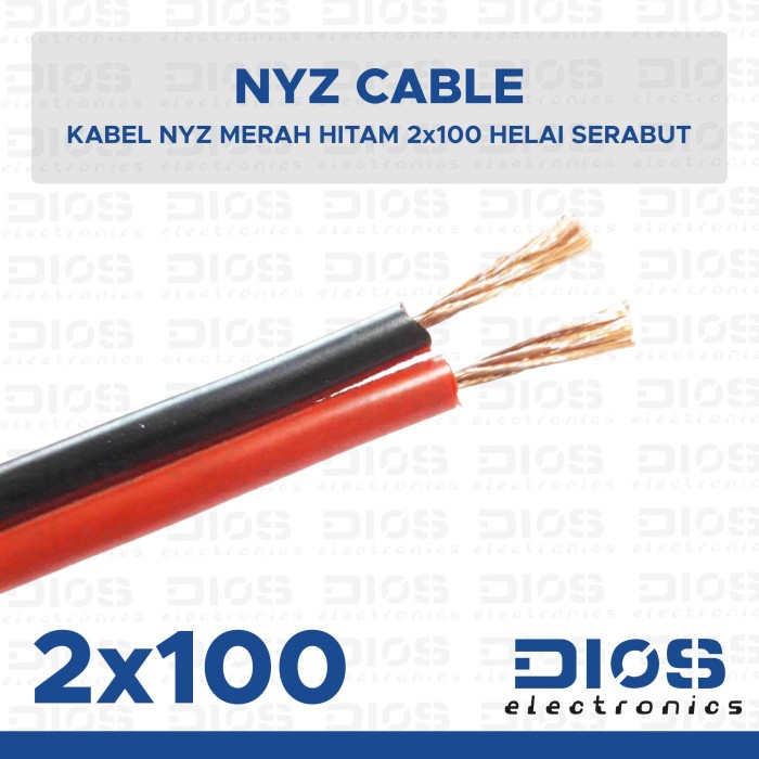 Kabel Merah Hitam 2x100 (meteran)