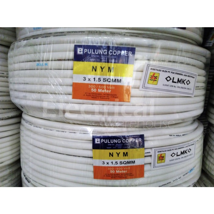 Kabel NYM 3x1,5 PULUNG SNI 50mtr