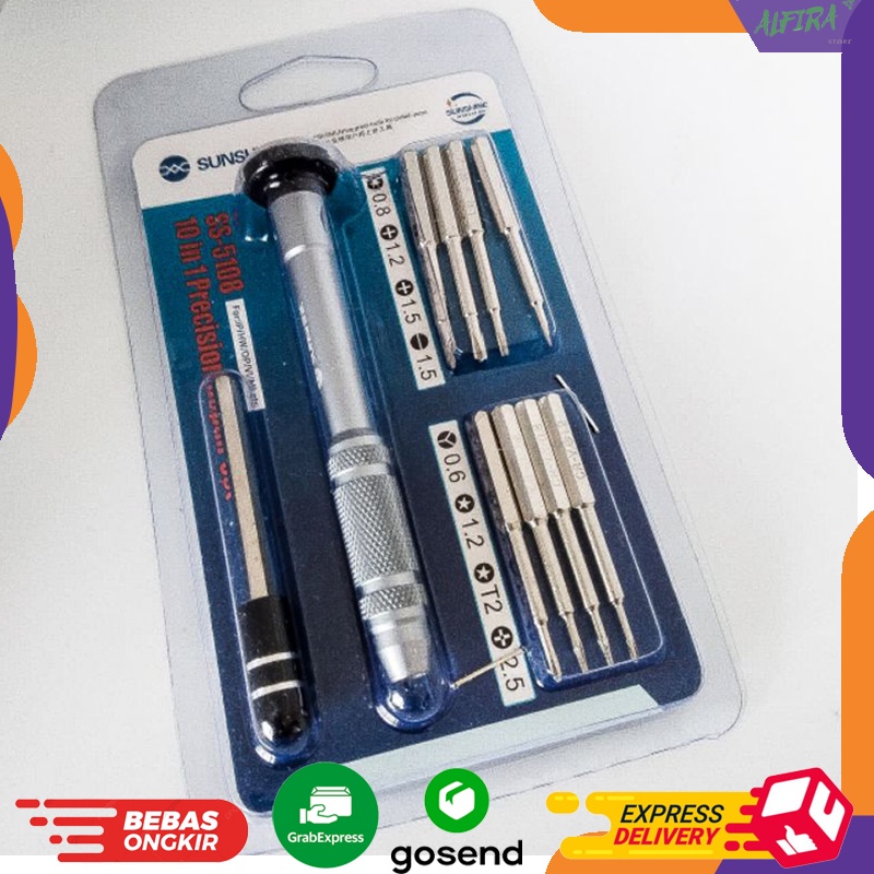 SET OBENG | Tools Obeng 10 IN 1 SUNSHINE SS 510