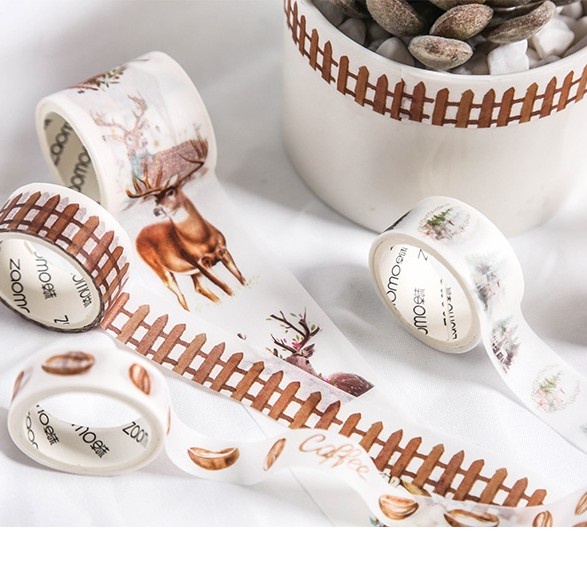 

washi tape aesthetic journal sticker untuk DIY cute planner - motif 1