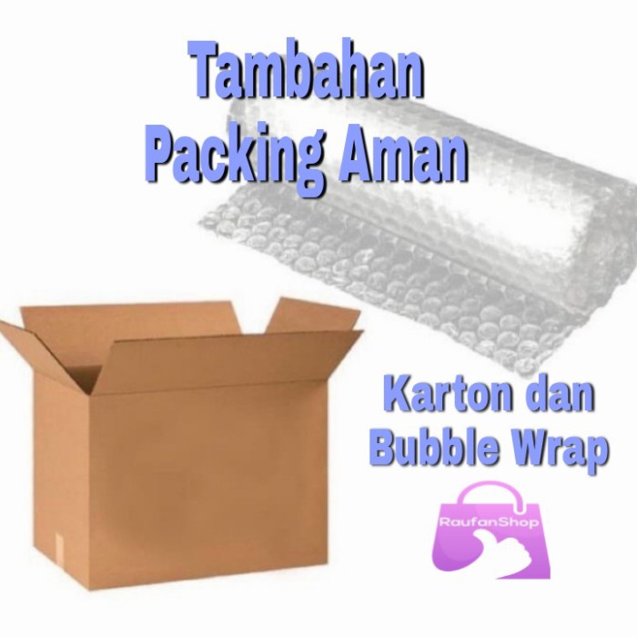 

Tambahan Packing Aman Bubble Wrap/Karton.