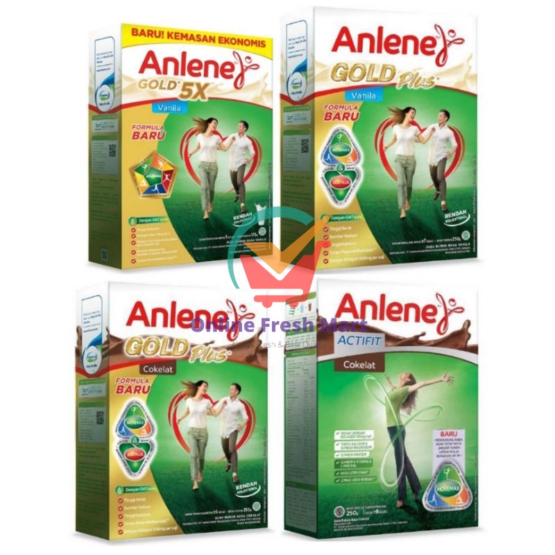 

Anlene Susu Bubuk Actifit Gold plus Coklat Vanila box ekonomis - Online Fresh Mart Denpasar