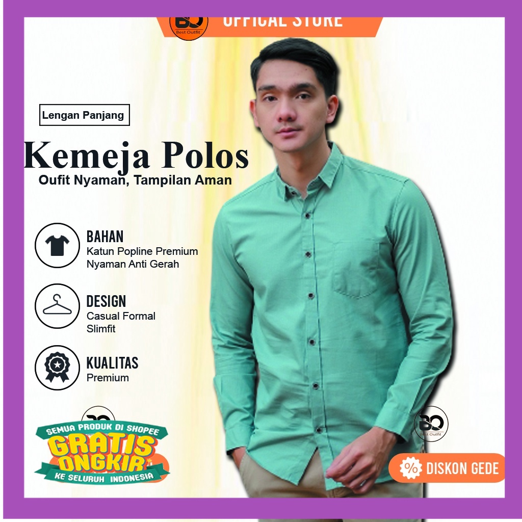 OUTFIT TRENDY KEREN MURAH TERLARIS /KEMEJA ALISAN STANLEY ADAMS LENGAN PANJANG SLIMFIT PRIA WANITA C