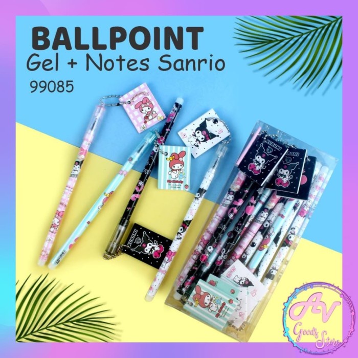 

Ballpoint Gel + Gantungan Buku (12pcs) / 1Lusin PULPEN + NOTES KARAKTER