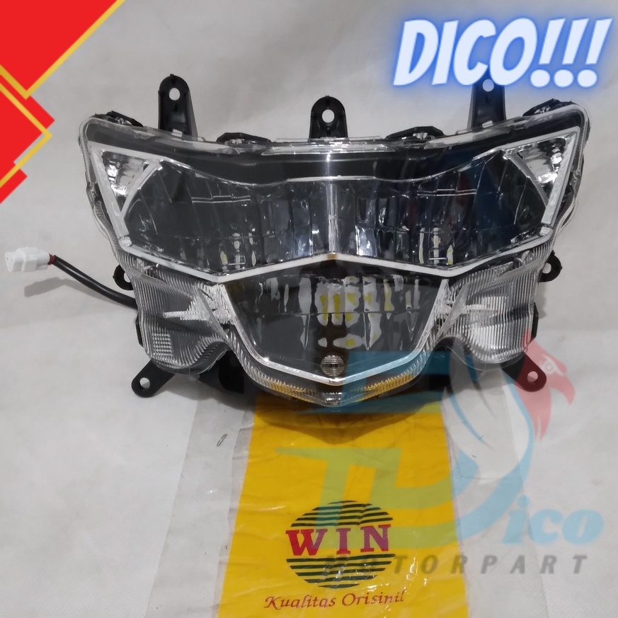 Lampu Depan Mio Soul GT 125 Blue Core + LED 2015 2016 2017 2018 WIN | reflektor headlamp WIN | head 