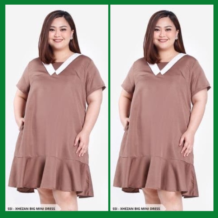 New COD Dress Hamil Jumbo/Baju Hamil Jumbo/Dress Jumbo Ereliza - Cokelat, XXL