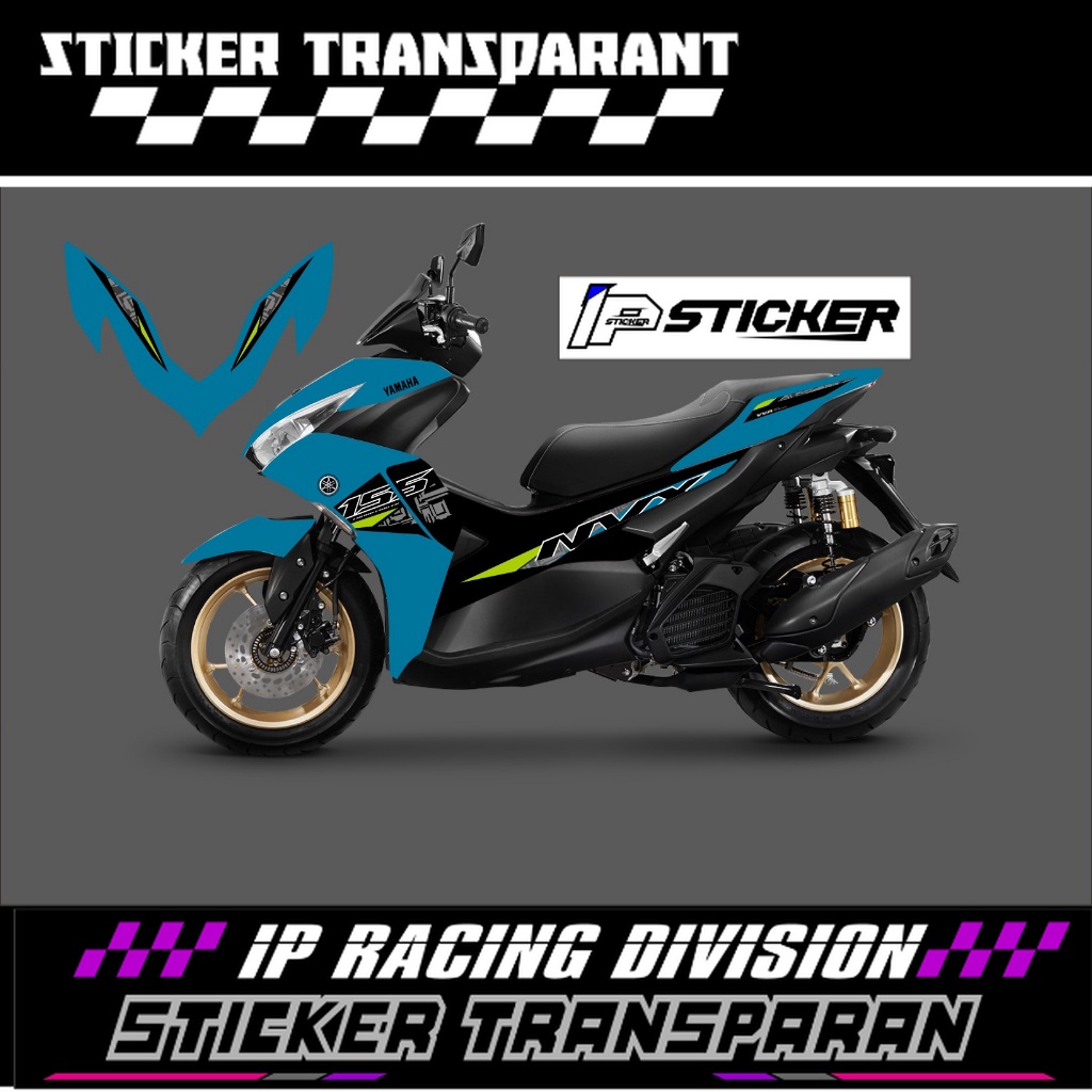 STICKER STRIPING TRANSPARAN AEROX  NEW CONNECTED 2022 -2023 NEW