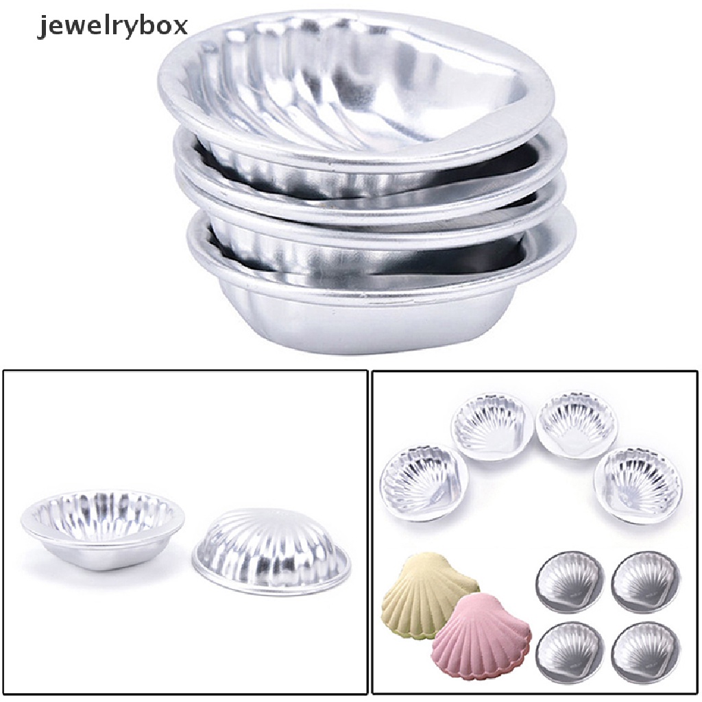 [jewelrybox] 5x Crafg Aluminium Alloy Handmade Cetakan Mandi Kue Fizzy Sea Shell Bentuk Butik