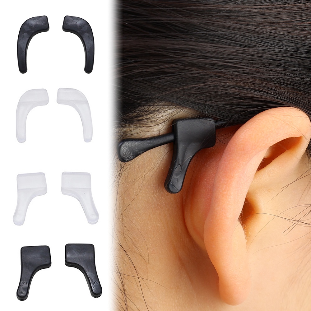 Kacamata Olahraga Temple Tips Penahan Lengan Kacamata Lembut Anti-slip Holder Glasses Ear Grip Silicone Eye glass Ear Hook Nyaman