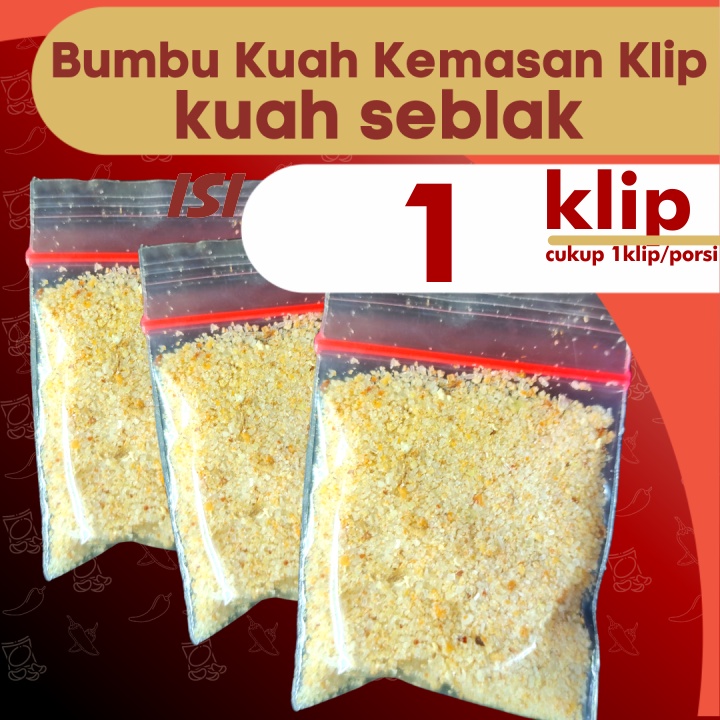 

1KLIP Bumbu TUNGGAL SEBLAK untuk kuah cuanki instan 1Klip/Porsi by GaiaRasa