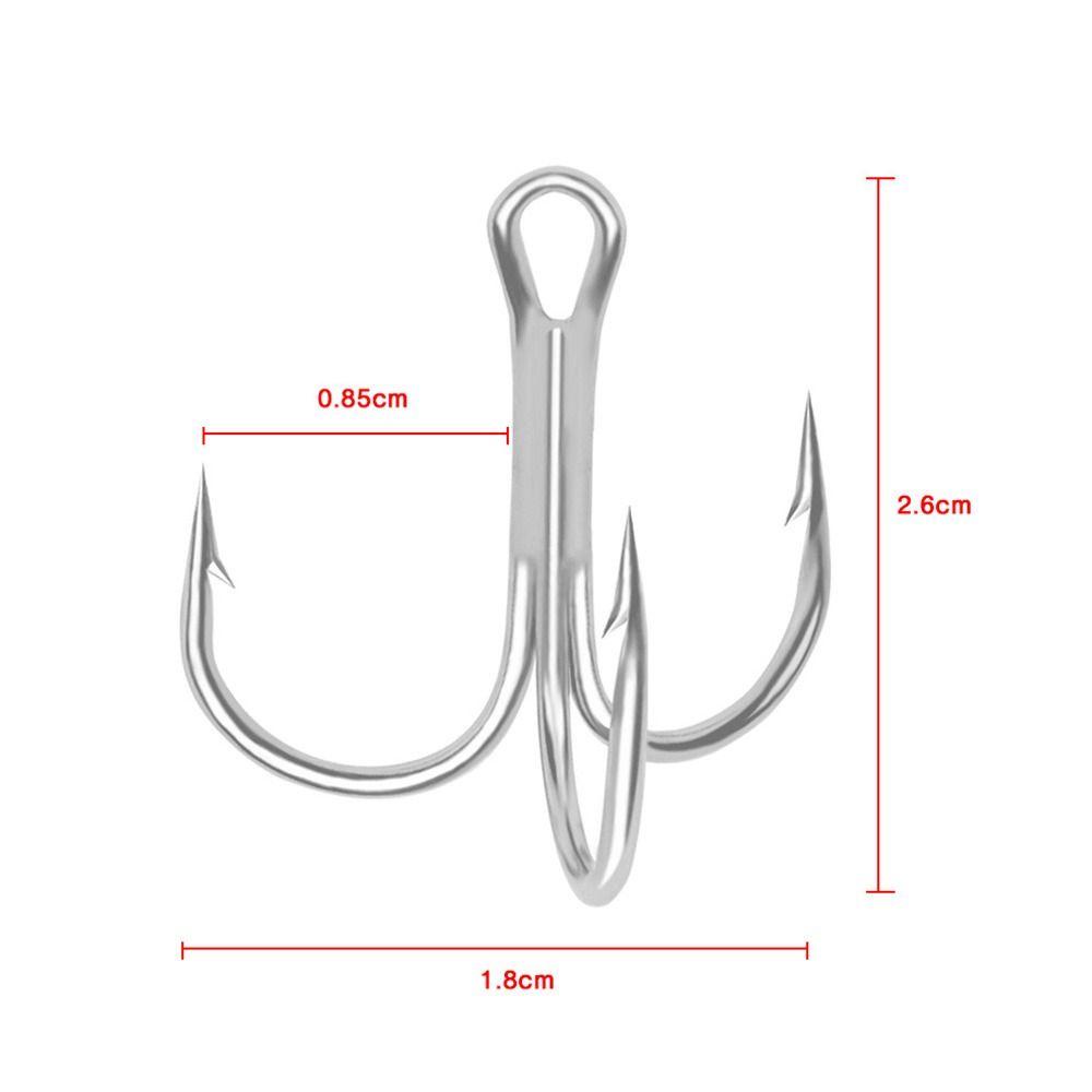 TOP 50pcs /Set Fishhooks Pemikat Tahan Lama Kait Berduri Treble Jig