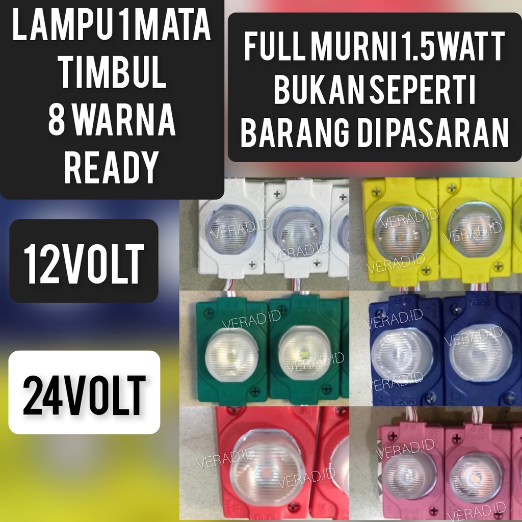 LAMPU LED KOLONG BAK 1 MATA TIMBUL JUMBO AAA 12 VOLT 24 VOLT VARIASI