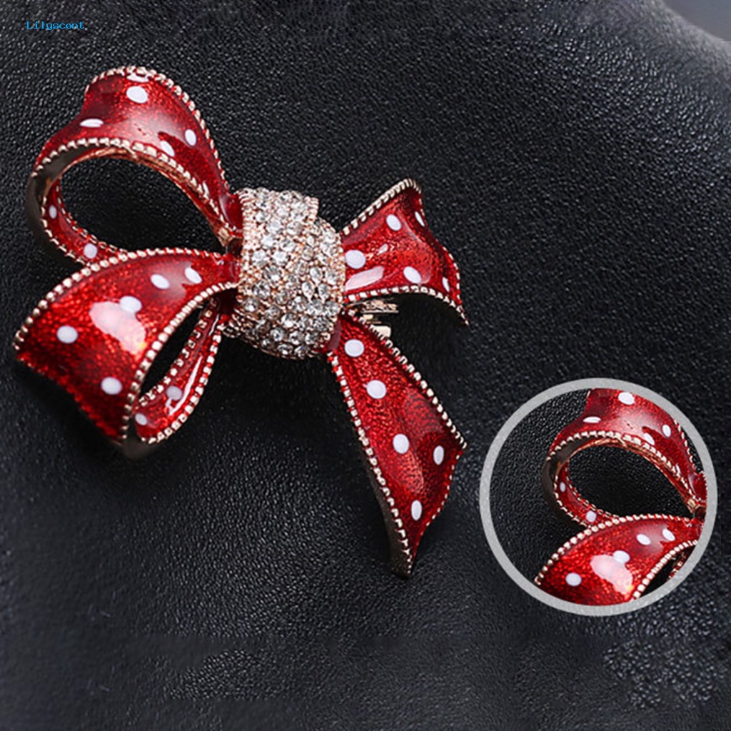 Lilyscent Pengerjaan Halus Bros Pin Untuk Pesta Universal Stylish Brooch Pin Bow-knot