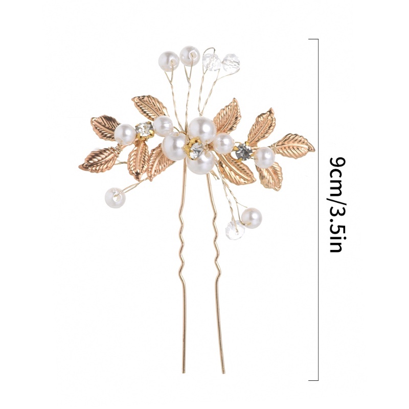 [Unggulan] Bridal Barrette Sopak Untuk Pernikahan Bunga Mutiara Kristal Pernikahan Rambut Jepit Rambut Mutiara Berlian Imitasi Hair Clips Women Wedding Hair Accessories