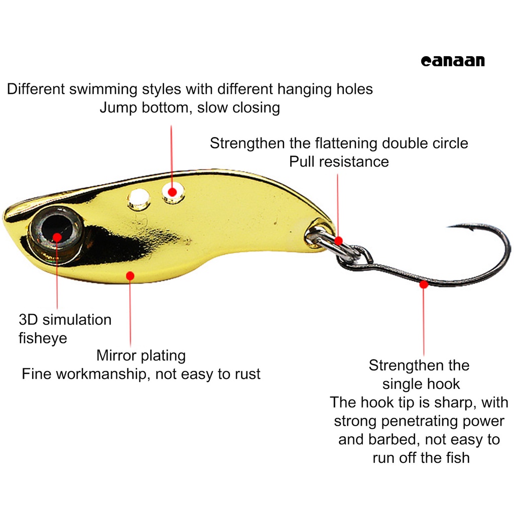 Cnn-5pcs 28mm Mini Getaran 3D Mata Memancing Umpan Logam Umpan Palsu Untuk Outdoor