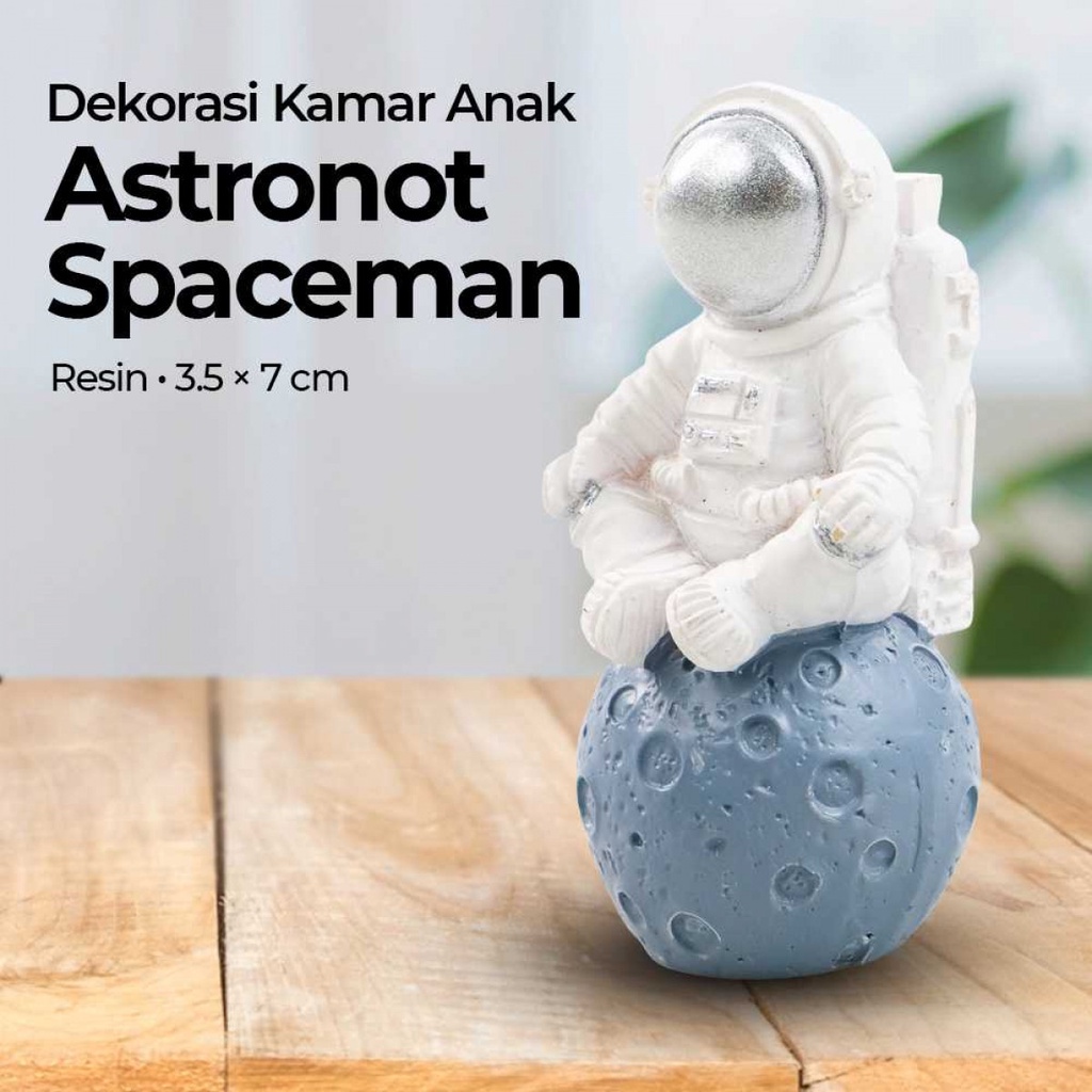 Pajangan Dekorasi Hias Kamar Anak Figure Astronot Spaceman Resin