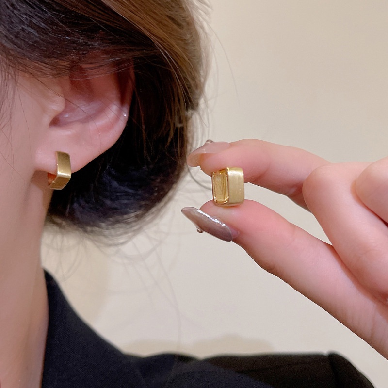 925jarum Perak Gaya Baru Anting Geometris Sederhana Anting Pejantan Fashion Perempuan