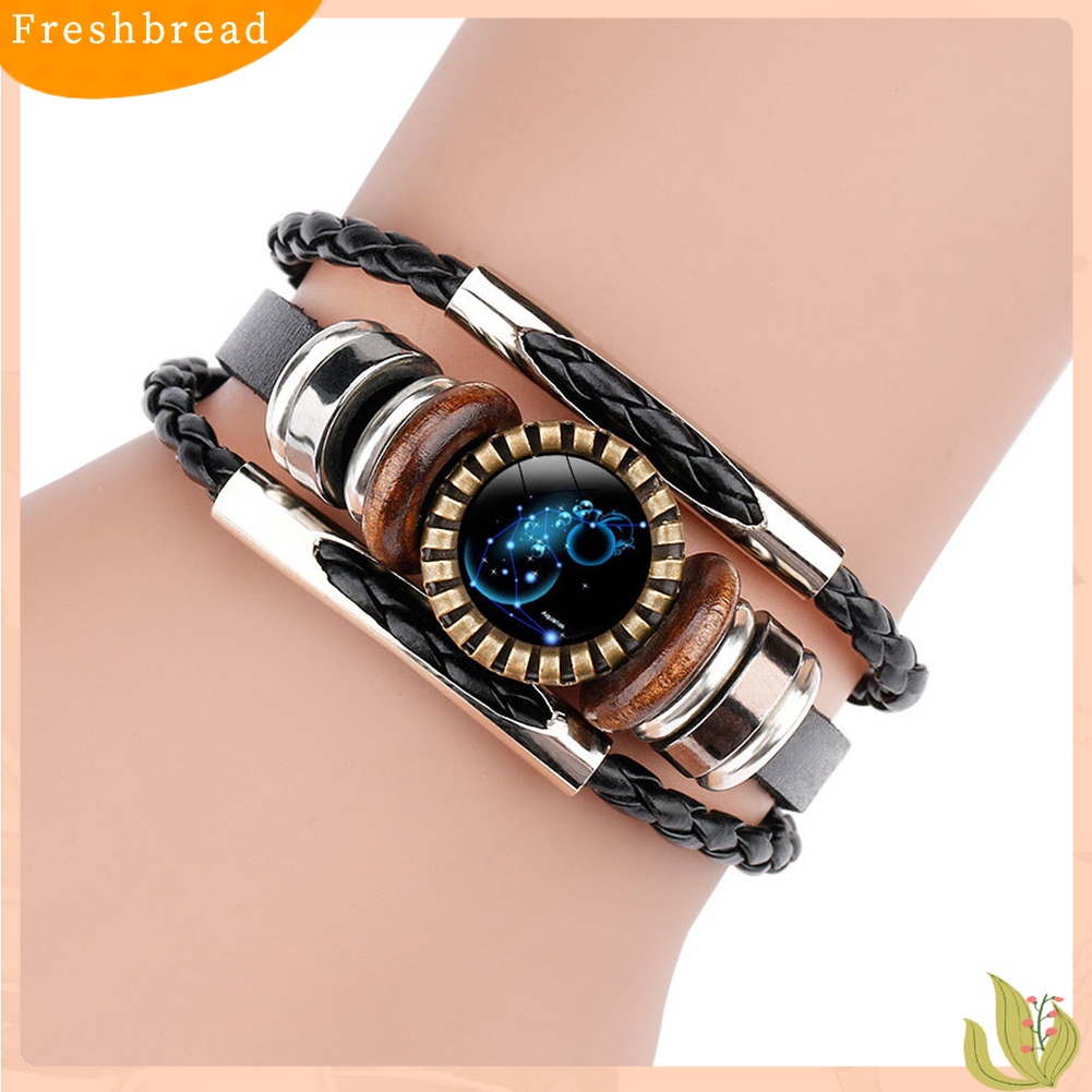 &lt; Freshbread &gt; Vintage Unisex 12stelasi Dikepang Multi-layer Gelang Gelang Perhiasan