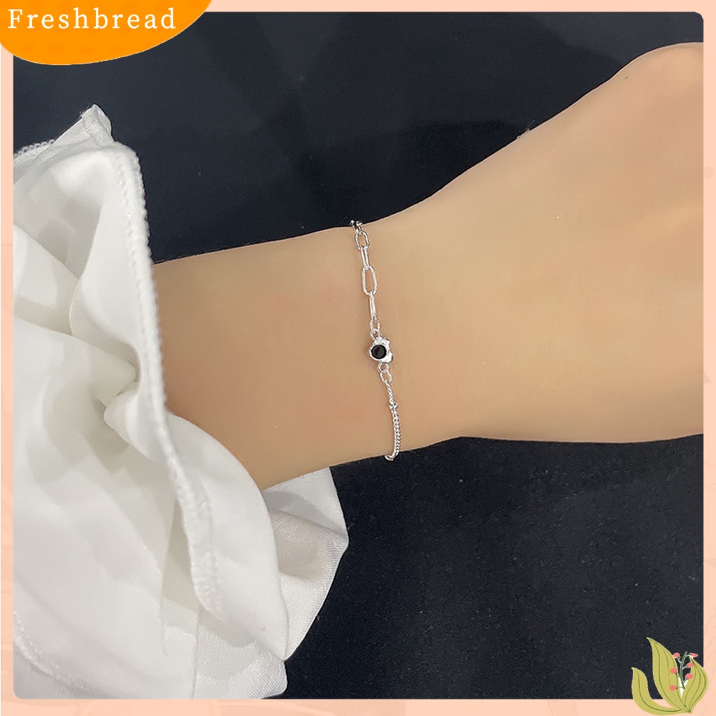 &lt; Freshbread &gt; Wanita Gelang Geometris Kilau Cerah Rantai Ekstensi Dapat Disesuaikan Menarik Dekorasi Hadiah Wanita Cinta Hati Rantai Gelang Fashion Perhiasan Untuk Pacaran