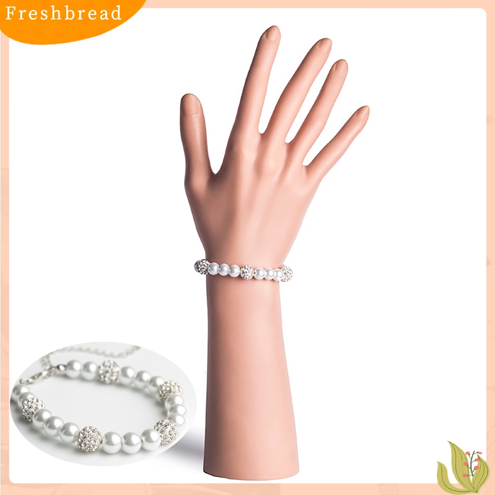 &lt; Freshbread &gt; Wanita Elegan Mutiara Palsu Hias Berlian Imitasi Liontin Gelang Hadiah Perhiasan Pernikahan