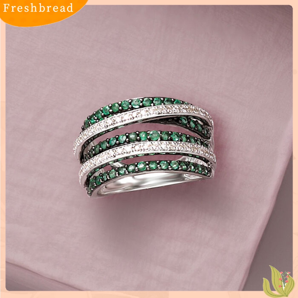 &lt; Freshbread &gt; Cincin Jari Cincin Jari Perhiasan Berbentuk Geometri Cantik Ramah Kulit Paduan Untuk Wanita