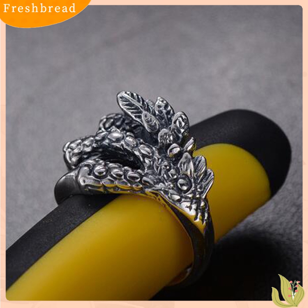 &lt; Freshbread &gt; Fashion Unisex Baja Titanium Cakar Naga Terbuka Jari Cincin Perhiasan Pesona Hadiah