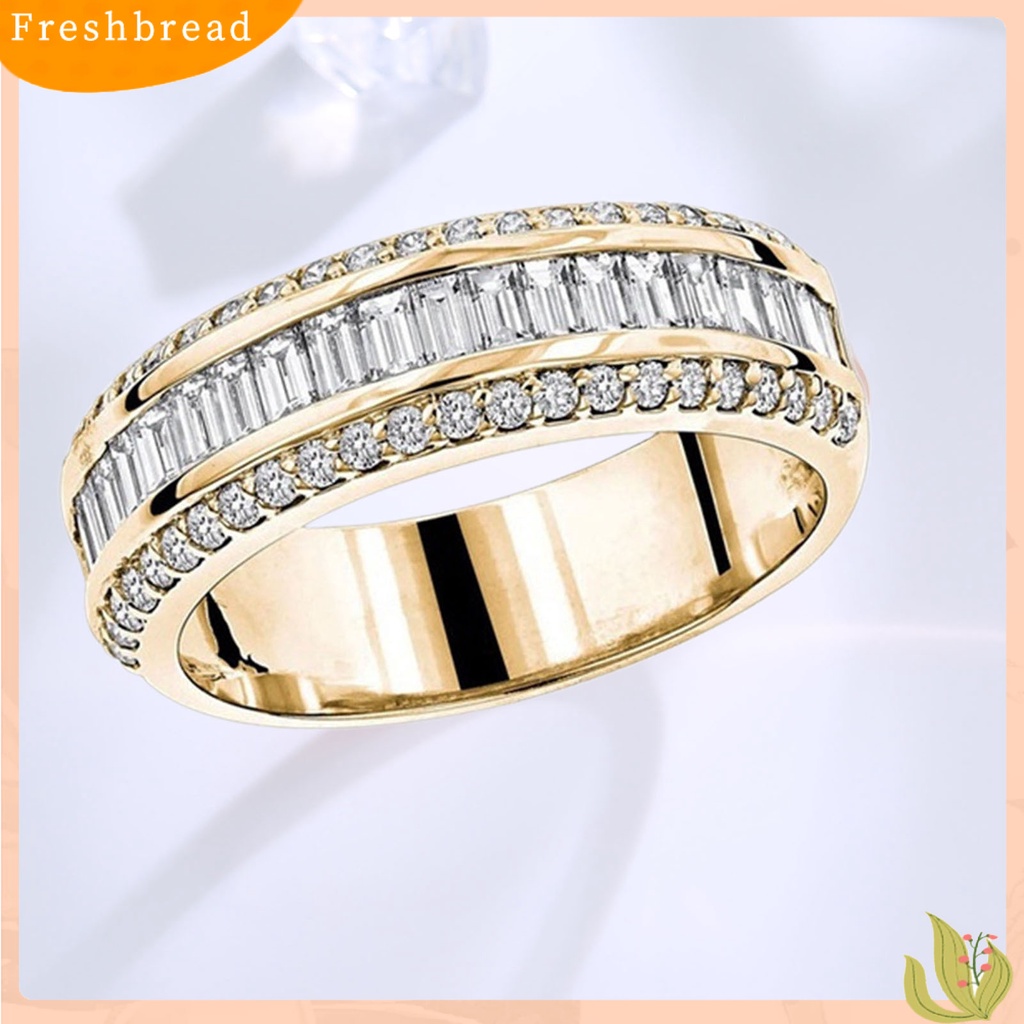 &lt; Freshbread &gt; Fashion Fidget Ring Berlian Imitasi Bertatahkan Semua Pertandingan Perhiasan Wanita Finger Ring Untuk Kehidupan Sehari-Hari