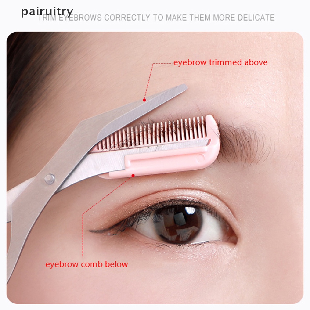 Prt Pemotong Alis Stainless Steel Trimmer Eyelash Hair Gunting Remover Shaver PRT