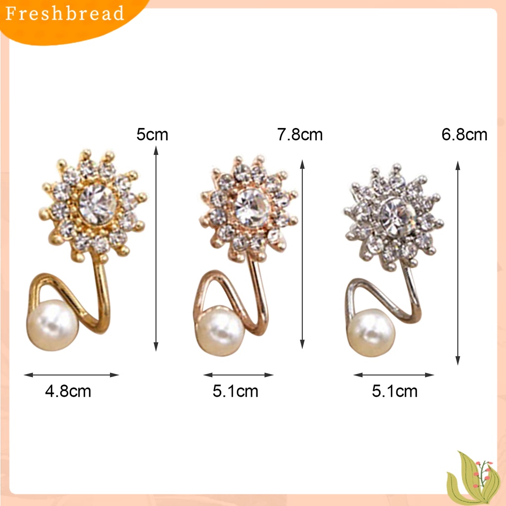 &lt; Freshbread &gt; 1pasang Anting Stud Pengerjaan Halus Elegan Ringan Snowflake Charm Earrings Ear Stud Untuk Pacaran