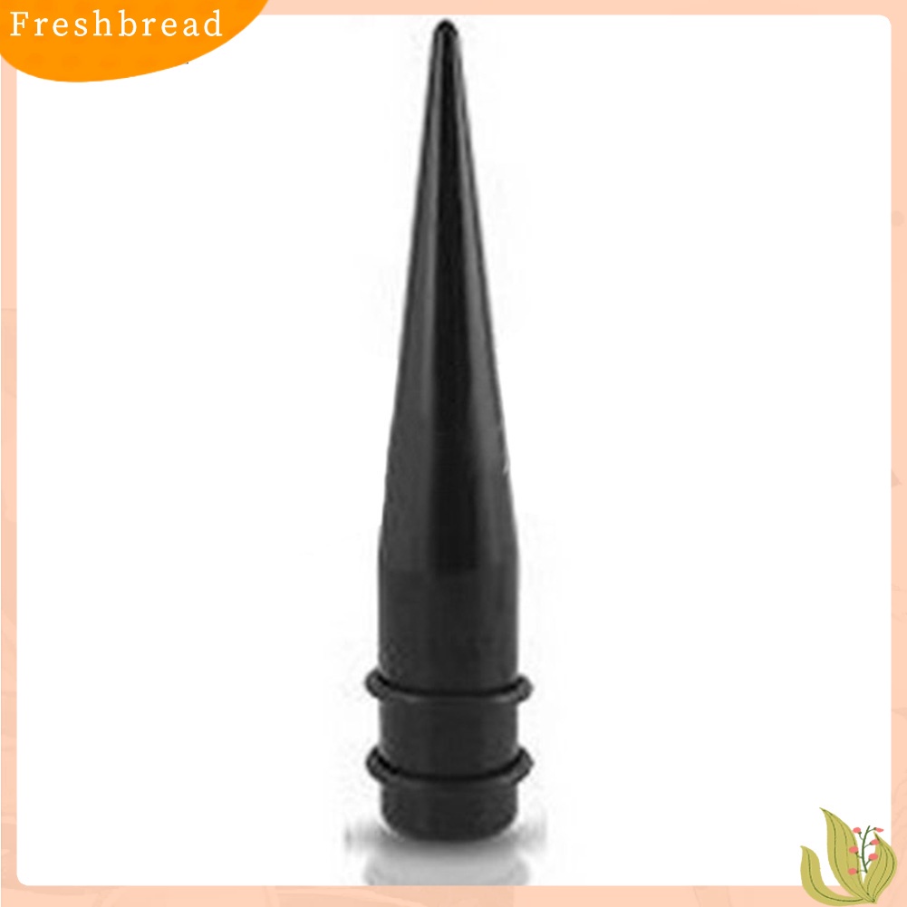 &lt; Freshbread &gt; Hitam Lurus Akrilik Bentuk Kerucut Telinga Expander Stretcher Taper Plug Device Device