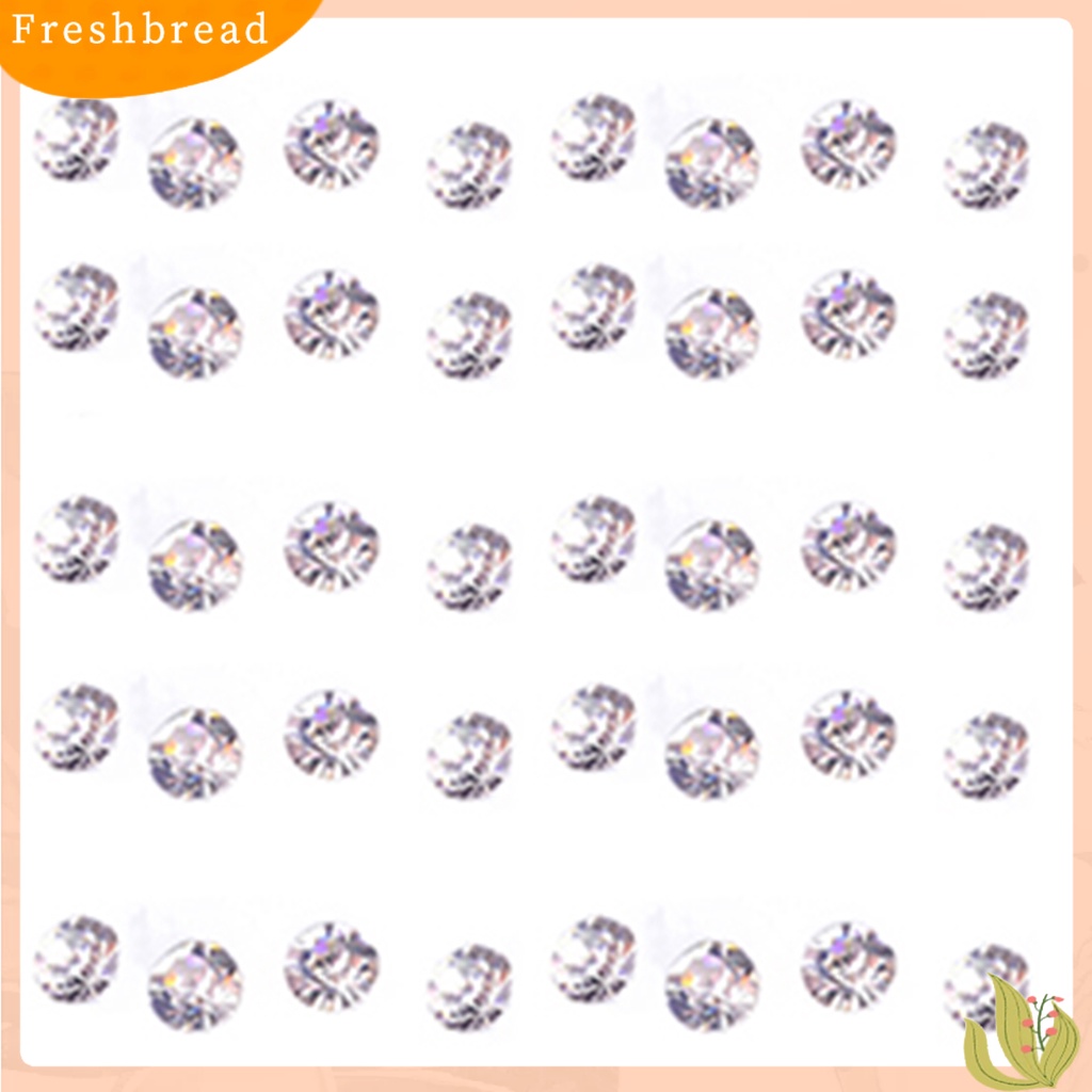 &lt; Freshbread &gt; 20pasang Anting Tusuk Berlian Imitasi Hias Perhiasan Cantik Bebas Alergi Ear Studs Untuk Pesta