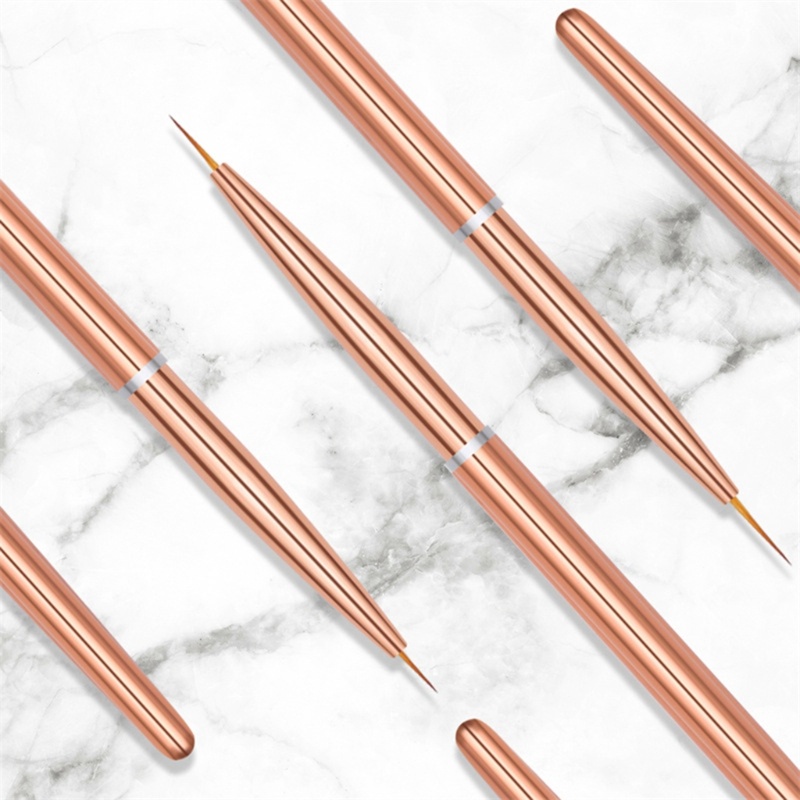 Siy 3PCS Nail Art Liner Brushes Nails Gel Polish Lukisan Nail Art Design Brush Pen Set Kuku Dotting Lukisan Gambar Pe