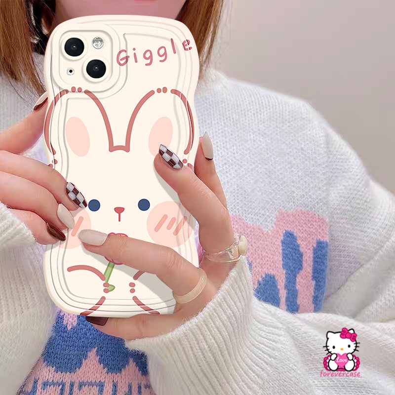 Infinix Hot 8 11 9 10T 10 Play Hot 12 Pro 11s 12i 11s 20 20s 10s 10Lite Smart 4 5 6 Plus NFC Note 8 12 G96 10Pro 12Pro 12 2023 Cute Cartoon Bear Rabbit Wavy Edge Couple Soft Case