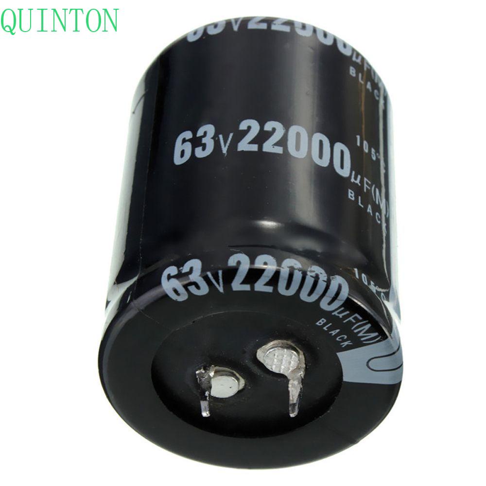 QUINTON High Quality Inline Capacitor Convenient 63V 22000UF Electrolytic Capacitor High Capacity Durable Cylindrical Black Practical Aluminum Electrolytic Amplifier Sound/Multicolor