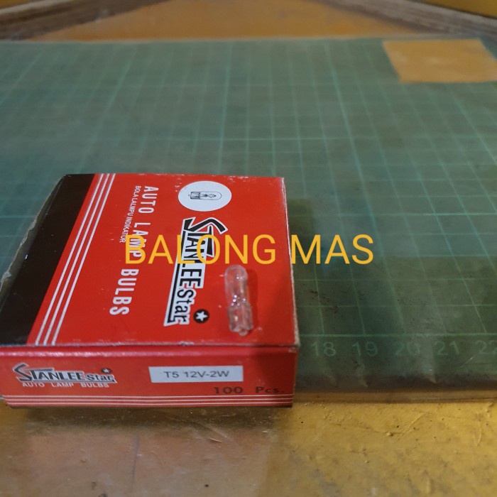 bulb bohlam tancep T5 12V 2W STANLEE for speedo