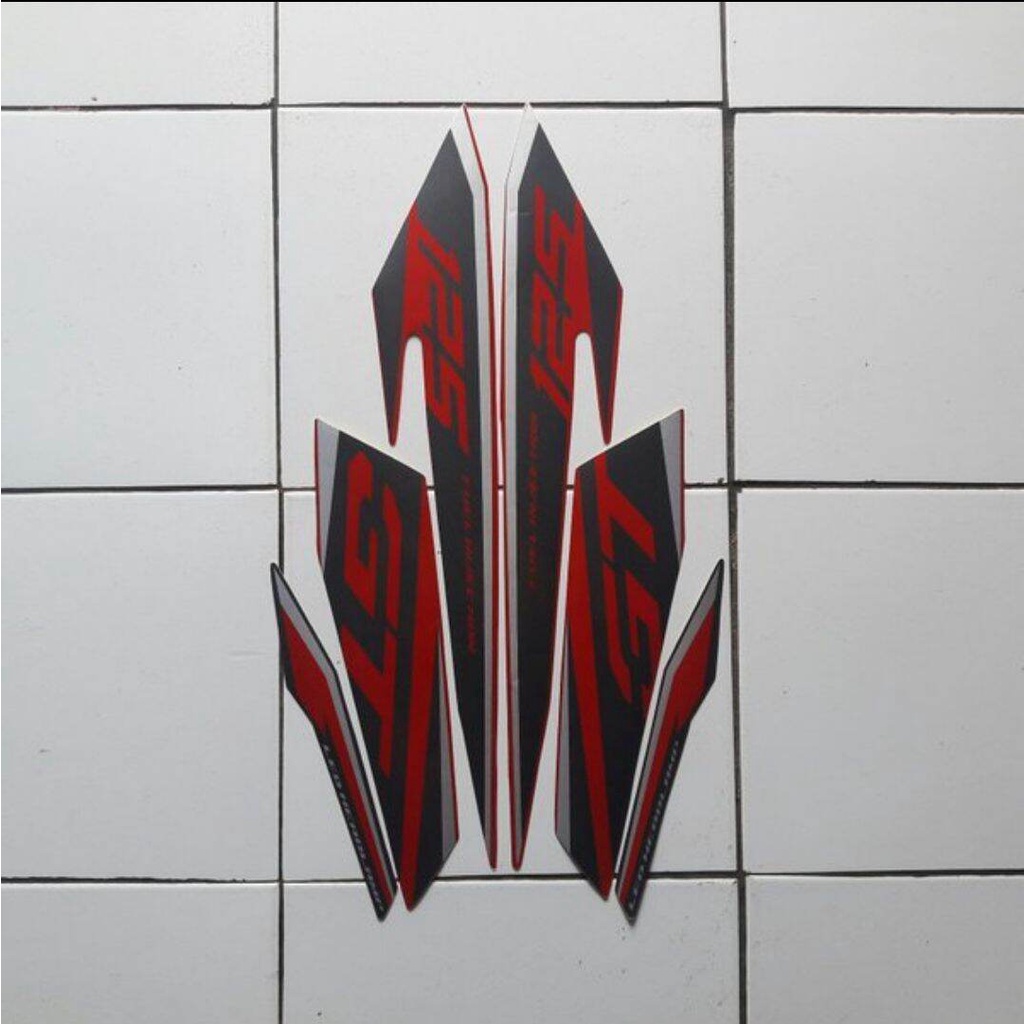 Stiker striping Yamaha Mio soul gt 125 2016 Merah