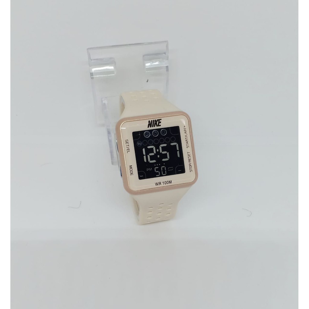 Jam Tangan Pria Sporty NIKE Digital Kotak NK-6166 Strap Rubber (G_W)