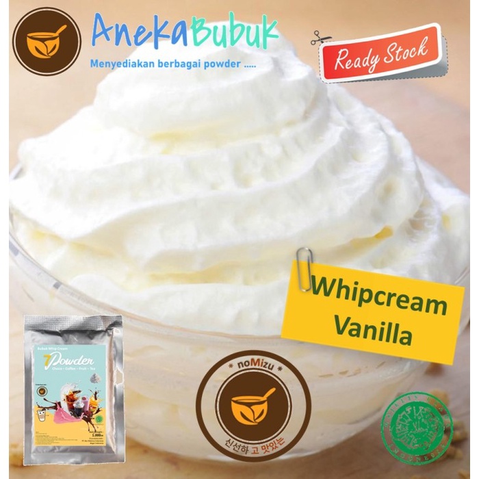 

Ready-Stock Bubuk Whipped Cream Vanila 1 Kg - Whip Wippy Whipe Cream Powder