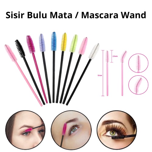 Sisir Bulu Mata / Mascara Wand / Spoolie Brush / Sikat Bulu Mata