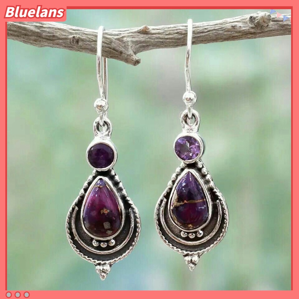 {In Stock} 1pasang Anting Juntai Hias Berlian Imitasi All-match Menawan Untuk Perjamuan