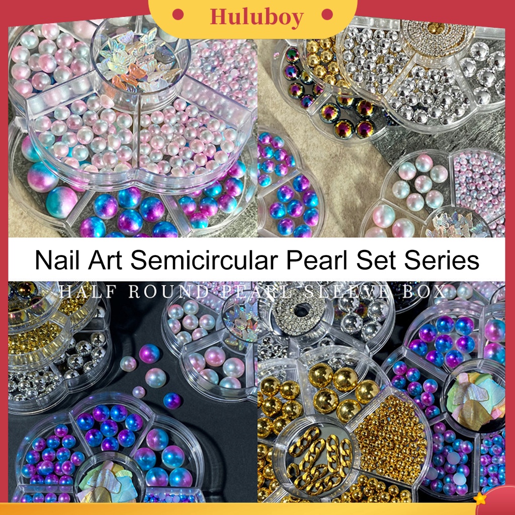 {In Stock} 1kotak3 /5 /6 /8 /10mm Kuku Faux Pearl Tiga Dimensi Mengkilap Gloss DIY Mini Setengah Bulat Mutiara Imitasi Kerajinan Nail Art Decor Manicurist Supply