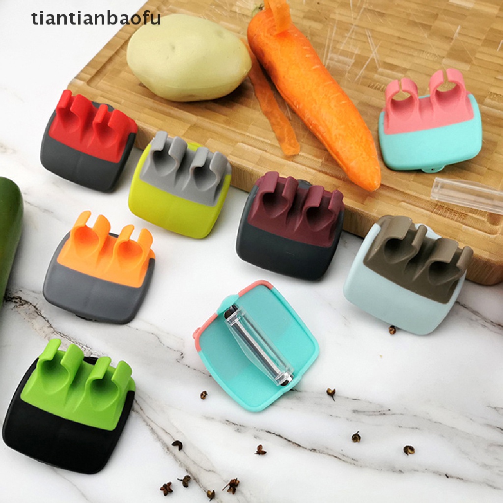 [tiantianbaofu] Alat Cukur Melon Jari Manual Non-slip Sayuran Buah Peeler Perlengkapan Dapur Rumah Butik