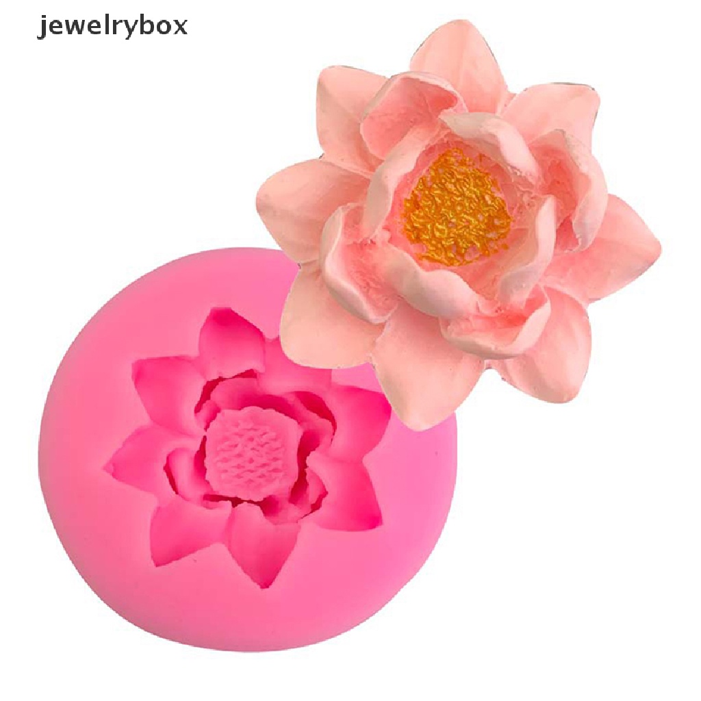 [jewelrybox] 1pc Cetakan Silikon Bentuk Lotus DIY Pastry Cupcake Sabun Coklat Bakeware Mold Butik