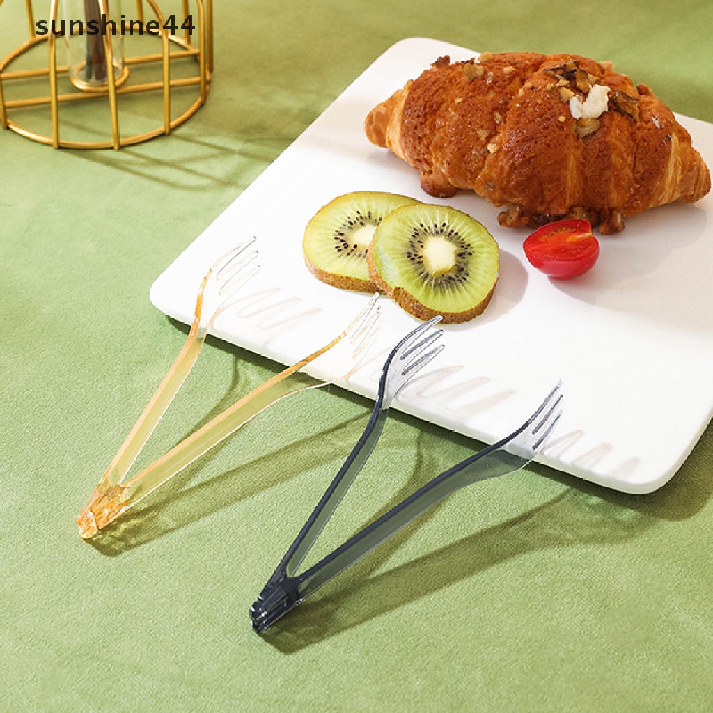 Sunshine 20Pcs/kotak Kreatif Buah Garpu Klip 2-in-1 Penghapusan Kue Klip Dessert Fork ID