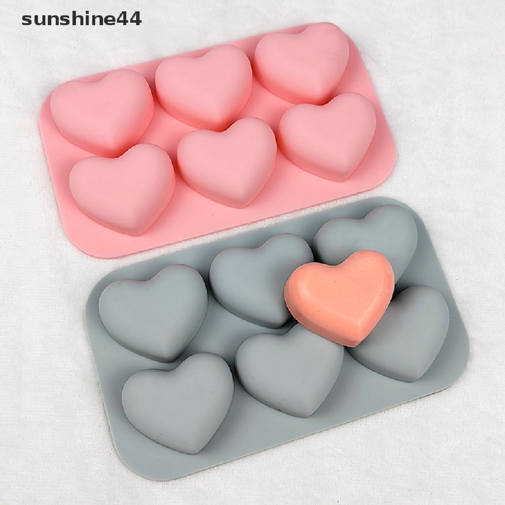 Sunshine Valene Heart Cetakan Silikon 6rongga Love Coklat Kue Cake Dekorasi ID